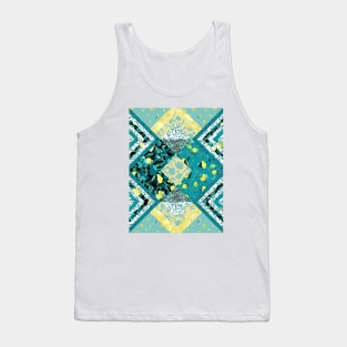 Floral Geometric Artwork Tank Top